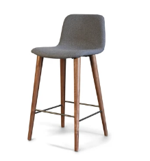 Grey mid century modern style stool