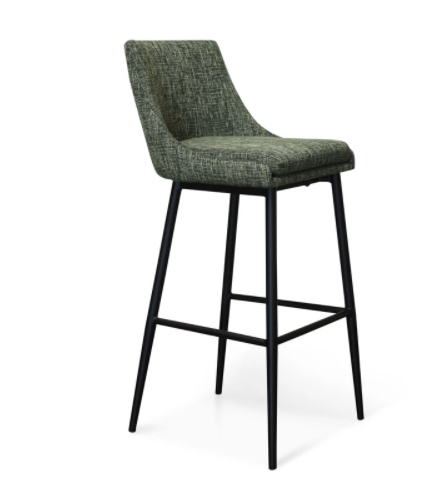 Grey mid century modern stool chair
