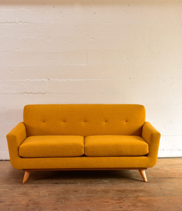 Yellow Sofa Condo Sofa in a U shape