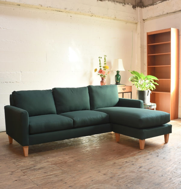 Forest Green Corbett Convertible Chaise Sofa
