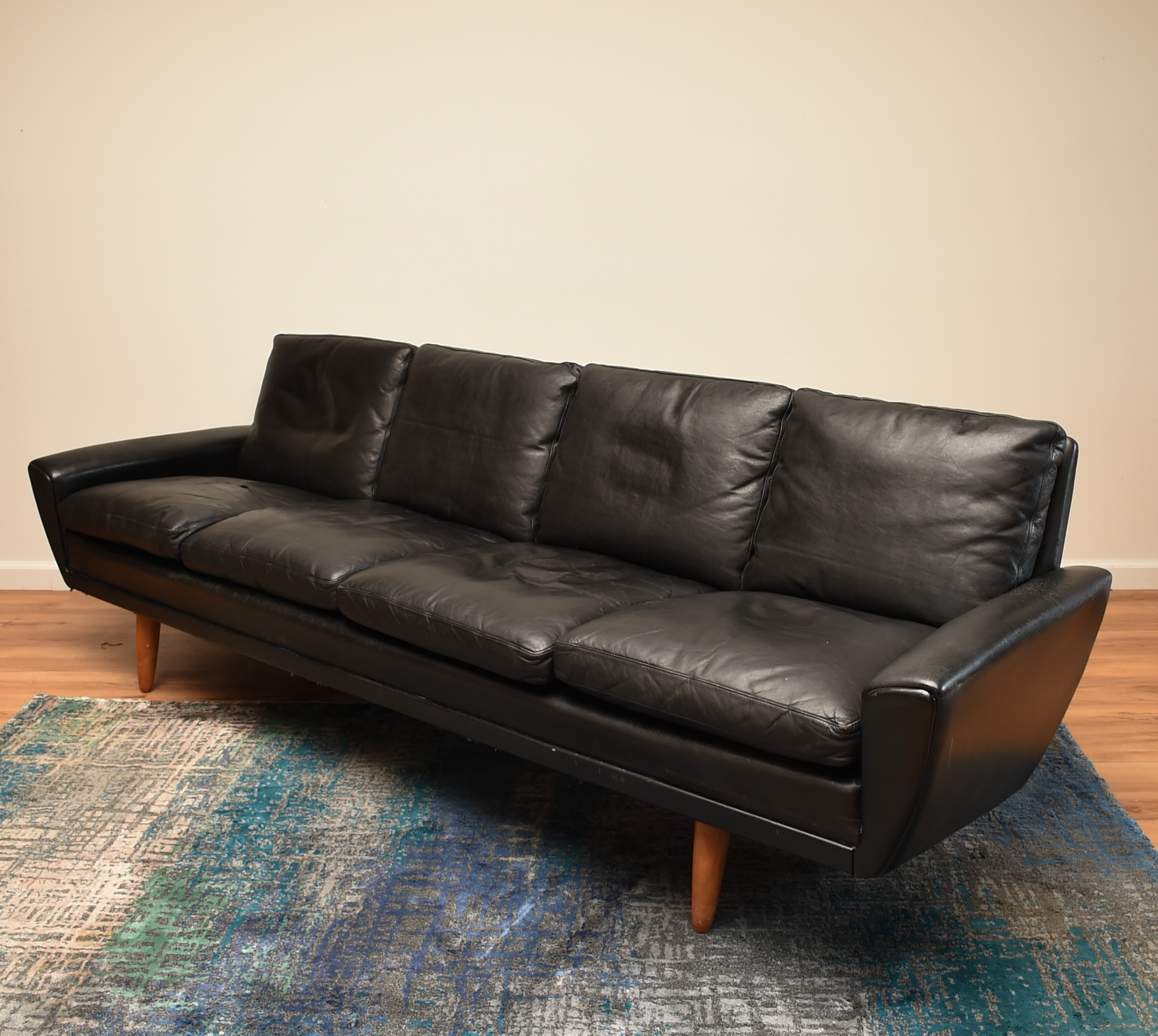 Mid Century Leather sofa